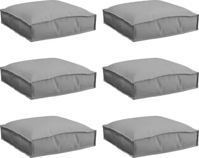 Immagine prodotto di vidaXL Cuscini 6 pezzi grigio 40 x 40 x 8 cm Tessuto Oxford