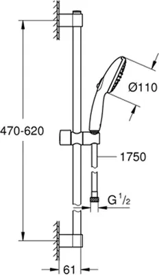 Zdjęcie produktu dla GROHE Tempesta 110, 1 szt.