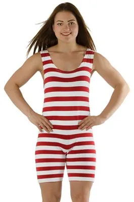 Immagine prodotto di Costume intero donna retrò rosso bianco XL