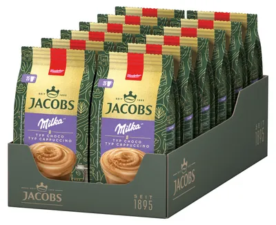 Obrázok produktu pre JACOBS instantná káva TYP CHOCO CAPPUCCINO 12 x 400 g vreciek s príchuťou Milka®*