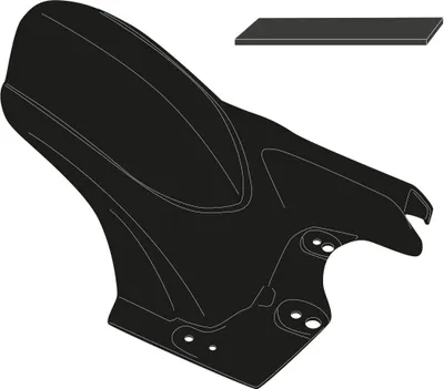 Produktbild von KAPPA KMG3118 kotflügel hinten Kettenabdeckung Schwarz ABS