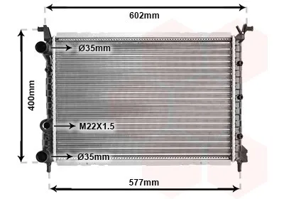 Produktbild von VAN WEZEL 17002232 Kühler Wasserkühler Motorkühler für FIAT PALIO Weekend (178DX)