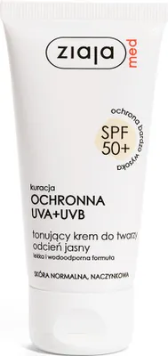Zdjęcie produktu dla Ziaja, MED Tonujący Krem SPF 50+ odcień Jasny, 50 ml