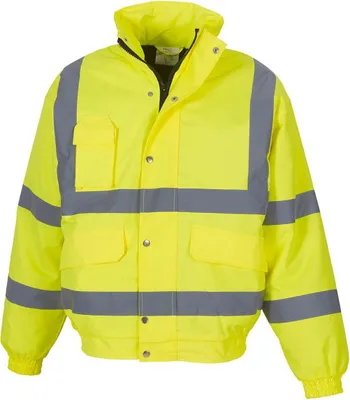 Produktbild von YOKO HVP211 | HiVis Fluo Bomber Jacke - Sicherheitsjacke - Farbe: Fluo Yellow - Größe: 5XL