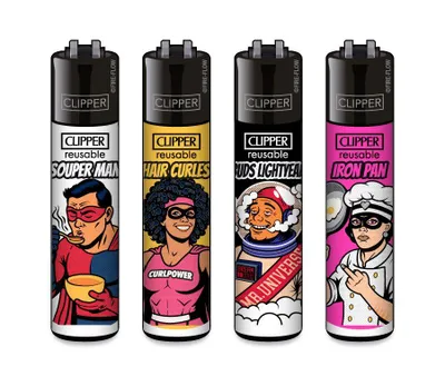 Produktbild von Clipper Feuerzeuge 4er Set Everyday Heroes