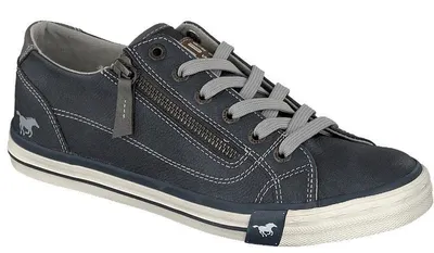 Produktbild von Mustang Damen Halbschuh Sneaker Schnürer Reißverschluss 1146-319, Größe:41 EU, Farbe:Blau