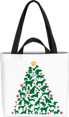 Produktbild von VOID Hund und Katze Weihnachtsbaum Tasche 33x33x14cm,15l Einkaufs-Beutel Shopper Einkaufs-Tasche Bag