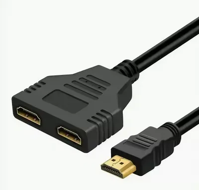 Produktbild von Marco Kuhn HDMI Splitter 1 Eingang 2 Ausgänge, 1080p 60Hz, HDMI 1.4, Nur Duplikat, für TV Monitor Beamer, Plug & Play, Kompakt & Vielseitig
