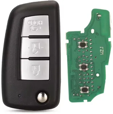 Produktbild von Vollständige Autoschlüssel mit Fernbedienung Techstar kompatibel mit Nissan Qashqai J11, Pulsar C13, Juke F15, X-Trail T32, Micra, 3 Tasten, 433 MHz, 4A PCF7952E, CWTWB1G767