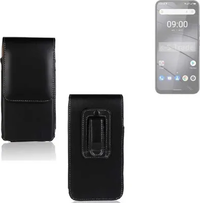 Produktbild von K-S-Trade Gürteltasche kompatibel mit Gigaset GS5 Schutz Hülle Handy Hülle mit Magnetverschluss Holster in schwarz
