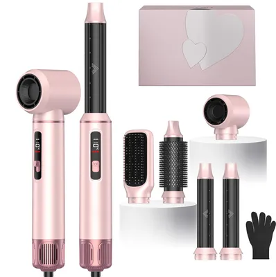 Productafbeelding van 5-in-1 airbrush styler met LCD-display en 3 warmteinstellingen, 1000 W