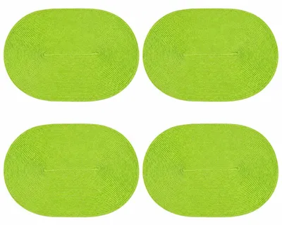 Produktbild von Platzset 4er Set Anis oval 45x30 cm Platzdeckchen Tischset geflochtene Optik