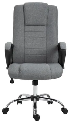 Obrázok produktu pre Kancelárska stolička – ergonomická otočná stolička – čalúnená – nastaviteľná výška sedadla a funkcia naklápania – plastový rám