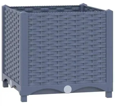 Obrázok produktu pre Vyvýšený záhradný box – kvetináč – 40x40x38 cm – polypropylén – pre záhradu a balkón – tmavomodrá farba