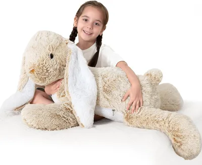 Obrázok produktu pre Plyšový zajačik 80 cm, hnedý, plyš, pre deti
