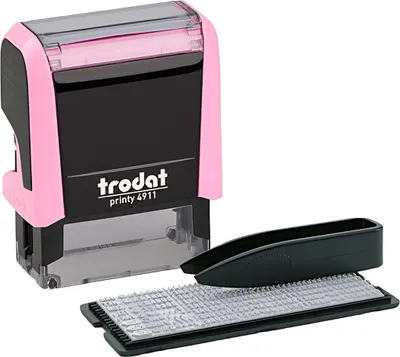 Produktbild von trodat Textstempel-Set Printy 4911 Typomatic pastell-rosa