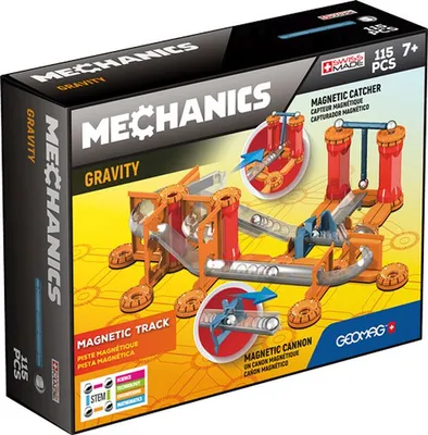 Produktbild von Geomag Mechanics GM772, 115 Stück(e), Blau, Orange, Rot, Silber, 7 Jahr(e), 270 mm, 75 mm, 210 mm