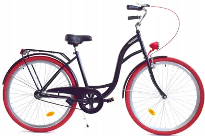 Zdjęcie produktu dla Rower Dallas City 28" 1spd - czarny z czerwonym