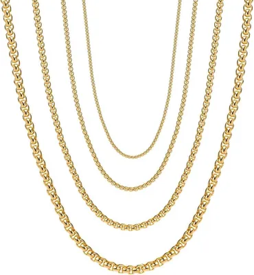 Produktbild von OSTAN Edelstahl Silber Box Kette 2/3/4/5 MM Länge 45-80 cm
