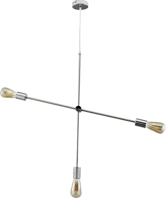 Produktbild von Deckenleuchte E27 Nickel Metall Retro Deckenlampe