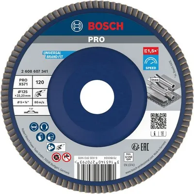 Produktbild von PRO X571 Fächerschleifscheibe, gerade, 125 mm, K120