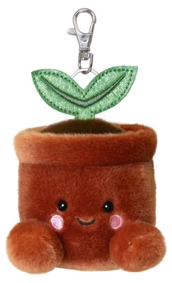 Produktbild von AURORA 26624 Palm Pals Terra Topfpflanze zum Anklippen, 10 cm, Plüschtier, braun & grün
