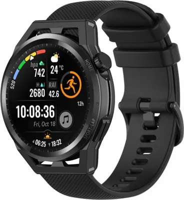 Produktbild von Strap-it Huawei GT Luxus Armband Silikon (Schwarz)