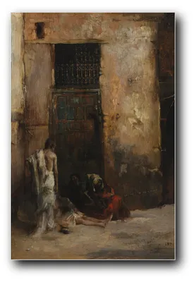 Immagine prodotto di Stampa artistica intitolata "Mendicante davanti a una porta" di Mariano Fortuny – 20 x 30 cm – non incorniciata