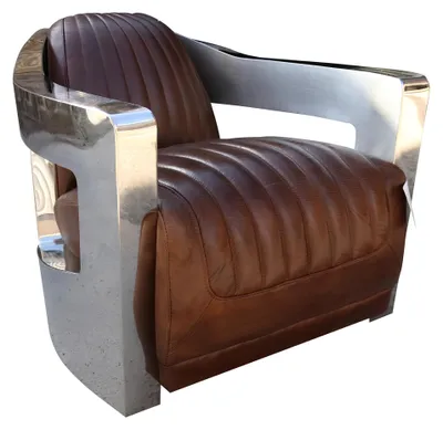 Immagine prodotto di mobili aviator lusso vintage retrò shabby sedia in pelle poltrona di design divano divano