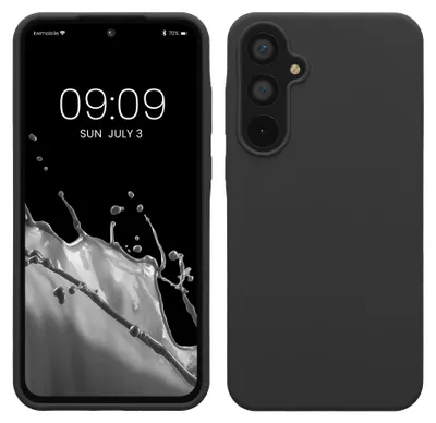 Produktbild von kwmobile Handyhülle für Samsung Galaxy A55 5G Hülle - Case Silikon - Kabelloses Laden - Schutzhülle Cover in Dunkelgrau
