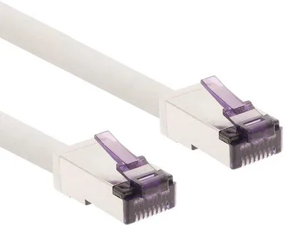 Productafbeelding van Ethernet-netwerkkabel, flexibel, voor internetverbinding - 5 meter lang - wit kabel
