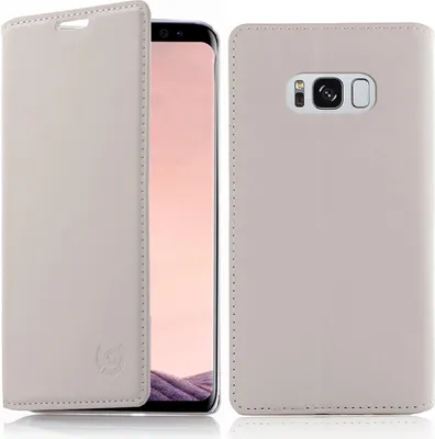 Produktbild von Samsung Galaxy S8 Plus numia Flipcover Echt-Leder Weiss