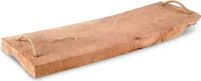 Zdjęcie produktu dla Wyjątkowa drewniana deska do serwowania z uchwytem z juty, do krojenia/podawania