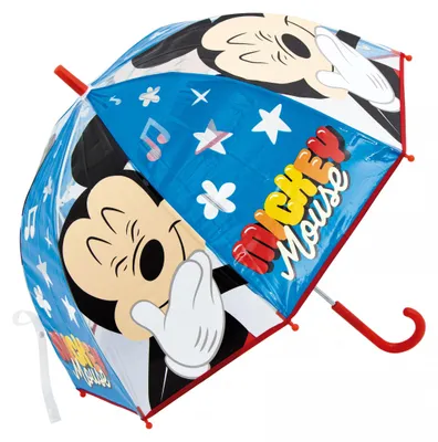 Produktbild von Regenschirm Disney Mickey Mouse - Kinder Stockregenschirm - Kuppelschirm Ø 68 cm