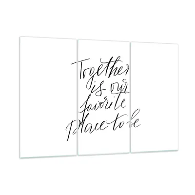 Produktbild von Bilder auf glas - 3 Teile - Gemeinsam unser Ort - 165x110cm - Glasbilder - Wandbilder - Bilder - zum Aufhängen bereit - Wanddekoration aus Glas - Glas Bilder - Wandbild auf Glas - GCE165x110-4539