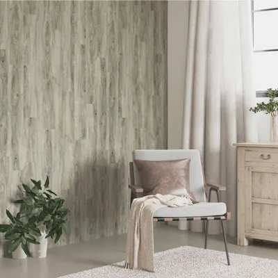 Productafbeelding van Living Store wandpanelen, houtlook, grijs, PVC, 4,12 m²