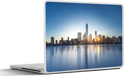 Produktbild von MuchoWow® Laptop Aufkleber Sticker Cover New York - Skyline - Wasser 40x30 cm - Laptop Dekoration - Selbstklebend