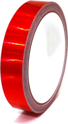 Produktbild von 10m Zierstreifen 20mm Hologramm Rot Dekorstreifen Auto Motorrad Boot Modellbau Klebestreifen