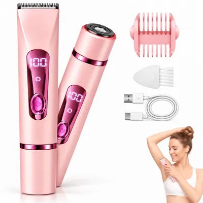 Zdjęcie produktu dla Maszynka do golenia 2 w 1 Doppelkopf, trymer do bikini, maszynka do depilacji dla kobiet