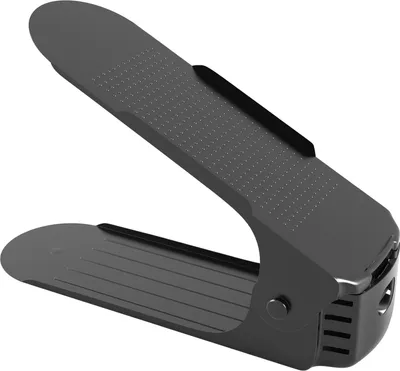 Produktbild von Intirilife 10x höhenverstellbares Schuhregal - Schuhstapler Schuhständer Organizer in Schwarz