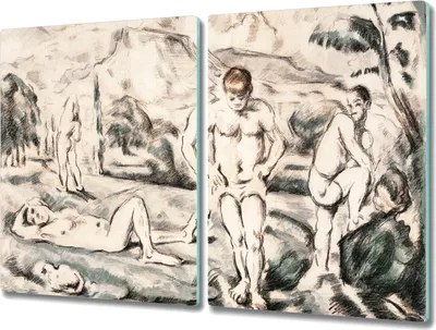 Produktbild von Coloray Küchenbrett Kochplattenabdeckung Hackbrett Schneidebrett Herdabdeckplatte 2x40x52 cm - Landschaft Baum