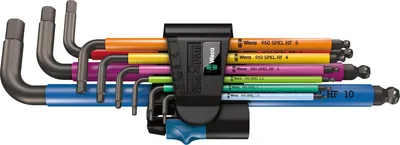 Zdjęcie produktu dla Wera 05022210001 Wera 950/9 Hex-Plus Winkelschlüsselsatz Blacklaser