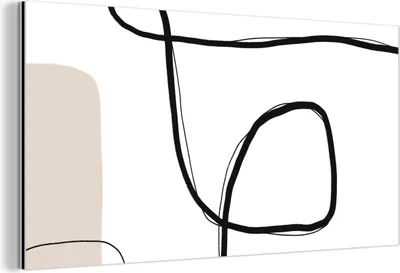 Obrázok produktu pre Nástenná dekorácia Kovový kovový obraz Wall Art 80x40cm Abstraktné - Pastel - Minimalizmus Muchowow Hliníkové obrazy
