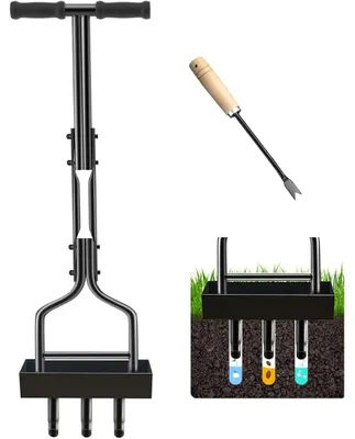 Produktbild von Kedoxi Manuell Rasenlüfter 3 Zinken, 38In Aerifizierer für Garten&Hof