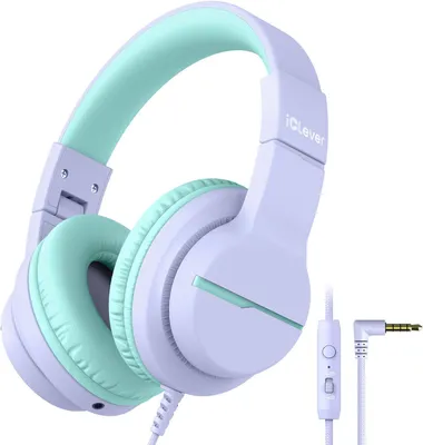 Image de Casque supra-auriculaire Casque pour enfants avec câble 85dBA Volume sécurisé Son stéréo Casque supra-auriculaire avec son Hi-Fi, 3,5mm filaire, pliable