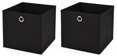 Obrázok produktu pre 2 ks čierna skladacie krabica 32 x 32 x 32 cm skladacie úložné boxy