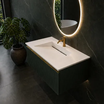 Obrázek produktu pro BALNEO umyvadlo Solid Surface ALVERIA 80 cm