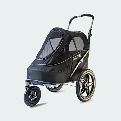 Produktbild von InnoPet® Fahrradanhänger/Hundebuggy "Sporty Trailer EVR" - IPS-059/EVR - schwarz - plattfußfreie Reifen