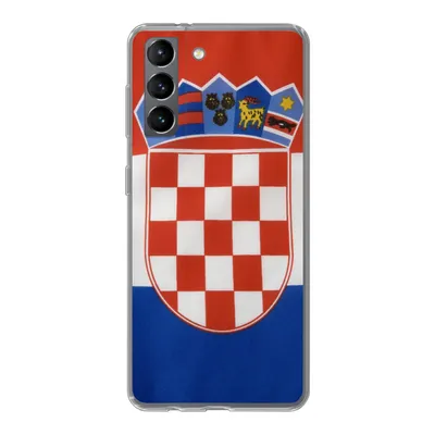 Produktbild von MuchoWow® Handyhülle Schutzhülle Hülle für Samsung Galaxy S21 Foto der kroatischen Flagge Silikon Softcase Handy Hülle - Softcase