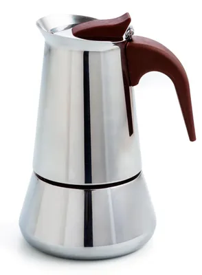 Moka-Kanne 9 Tassen Edelstahl manuell Kaffeebereiter